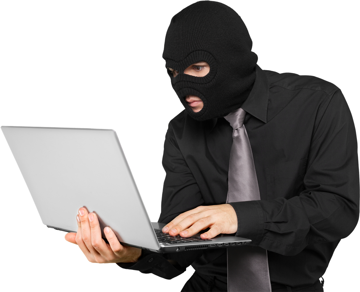 Incognito Hackerwith Laptop PNG Image