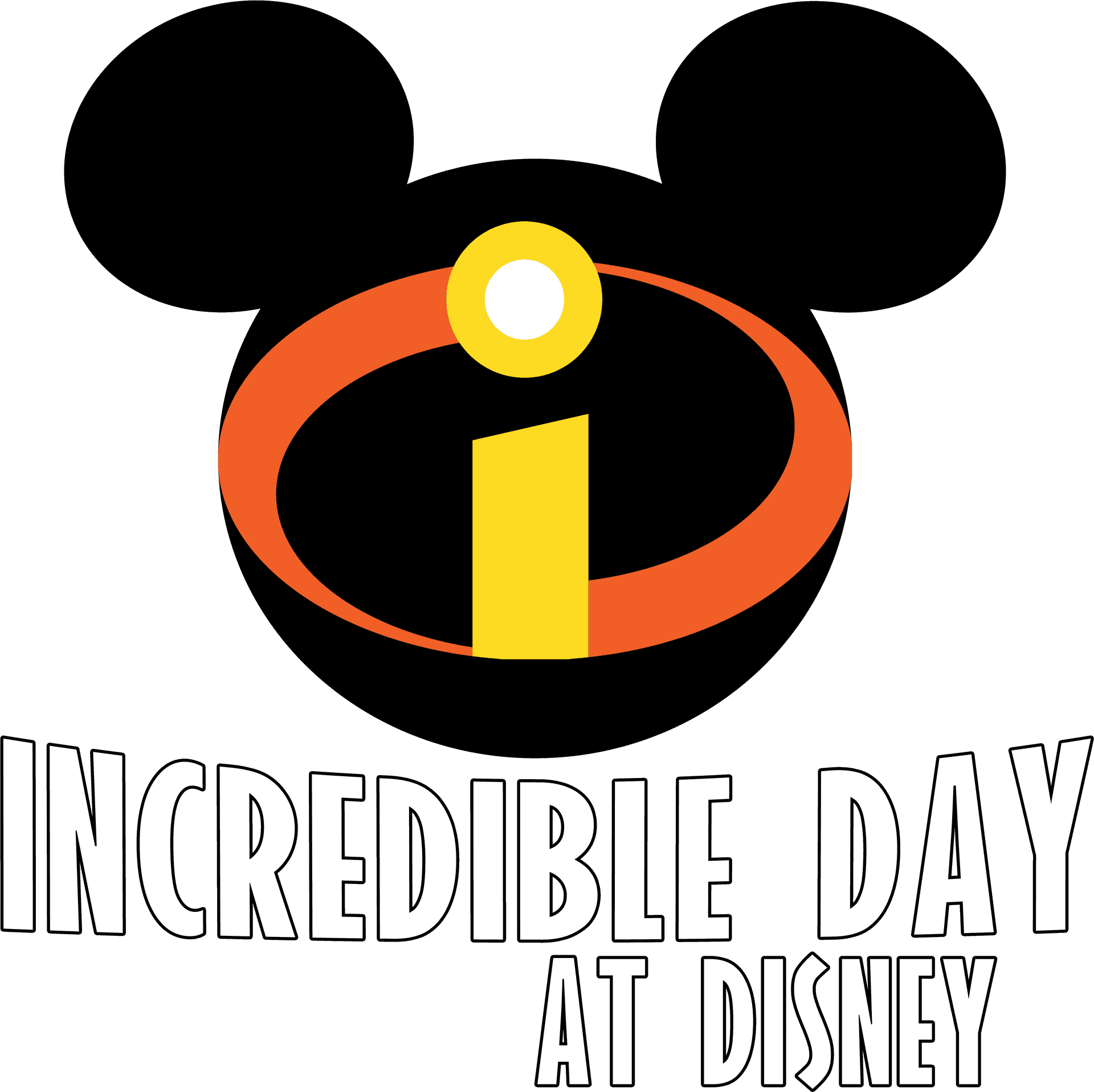 Incredible Day Disney Mashup Logo PNG Image