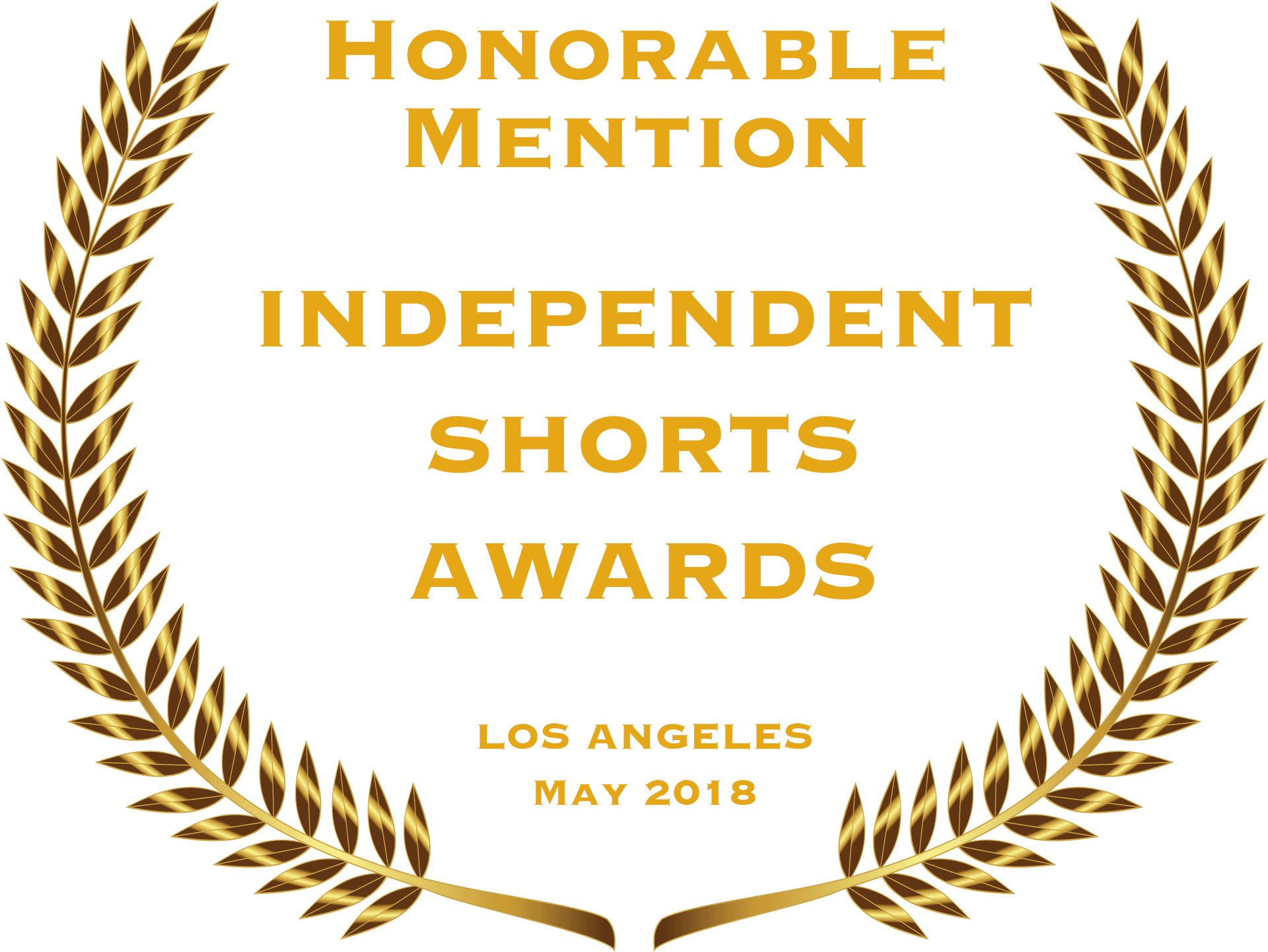 Independent Shorts Awards Laurel Wreath May2018 PNG Image