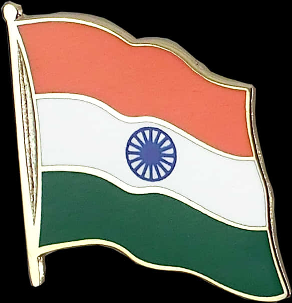 India Flag Lapel Pin PNG Image