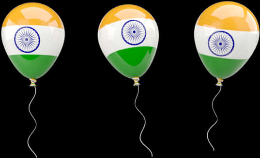 India Flag Themed Balloons PNG Image