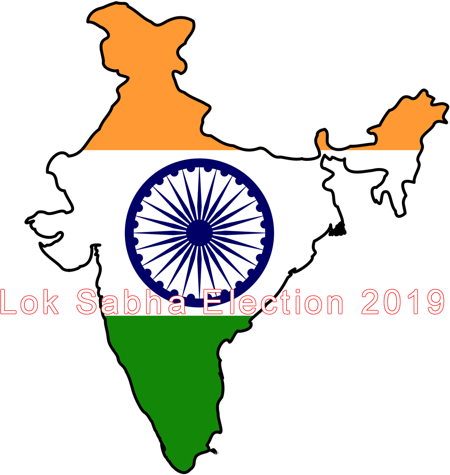 India Map Lok Sabha Election2019 PNG Image