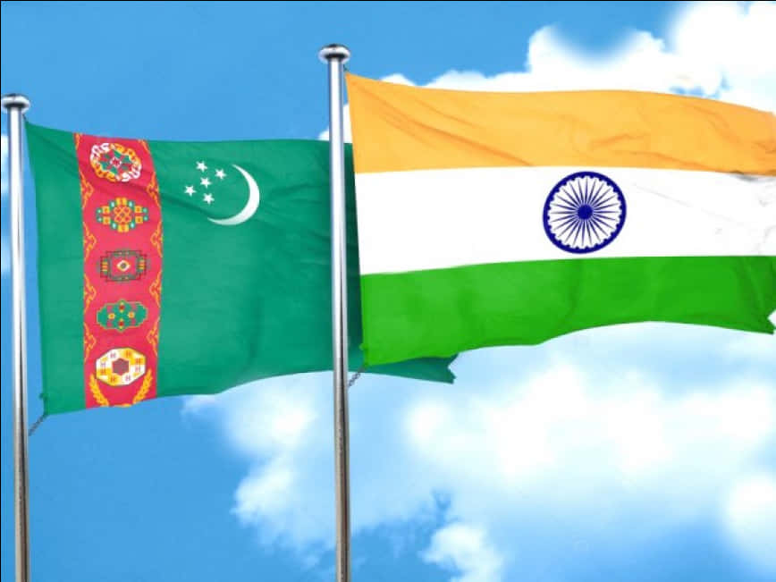 Indiaand Another Country Flags PNG Image