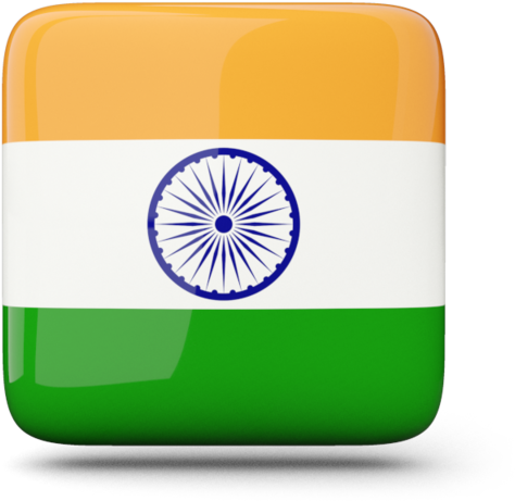 Indian Flag Button Icon PNG Image