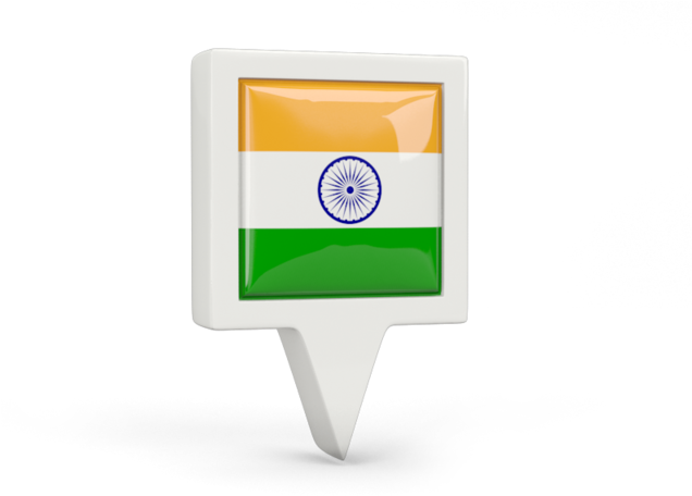 Indian Flag Map Pin PNG Image