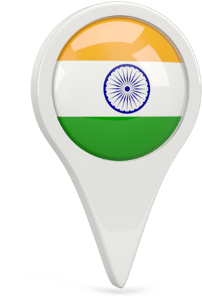 Indian Flag Map Pin PNG Image