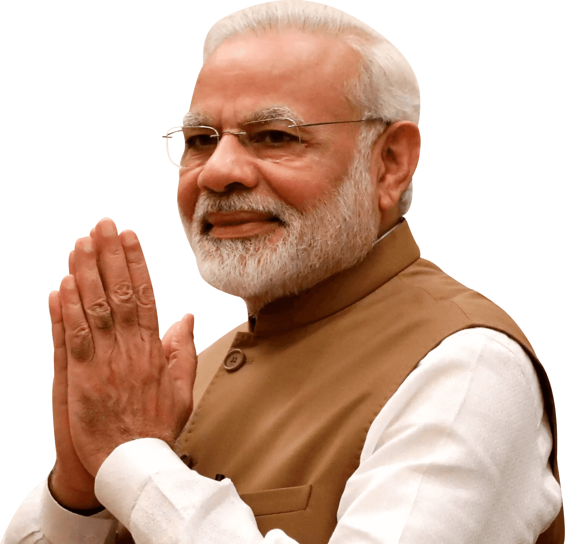 Indian Leader Greeting Pose PNG Image