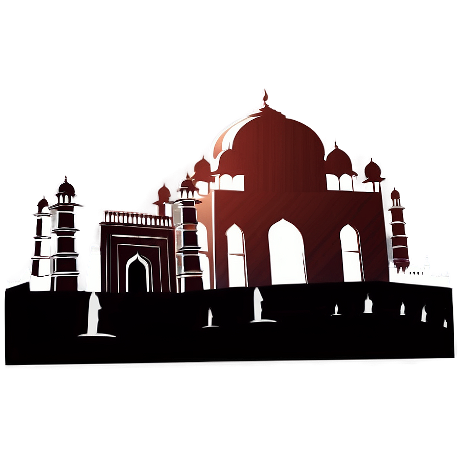 Indian Monuments Silhouette Png Lkw87 PNG Image