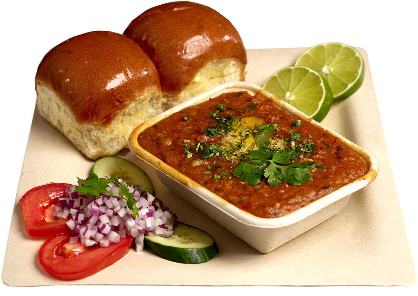 Indian Pav Bhaji Dish PNG Image