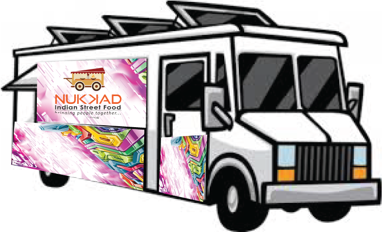 Indian Street Food Truck Graphic PNG Image