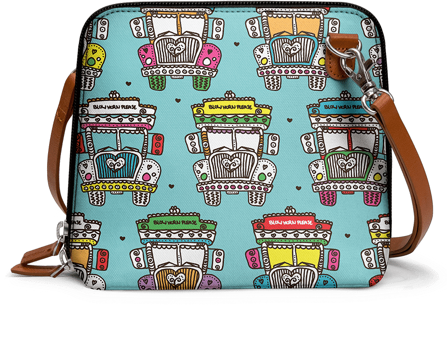 Indian Truck Art Inspired Sling Bag PNG Image