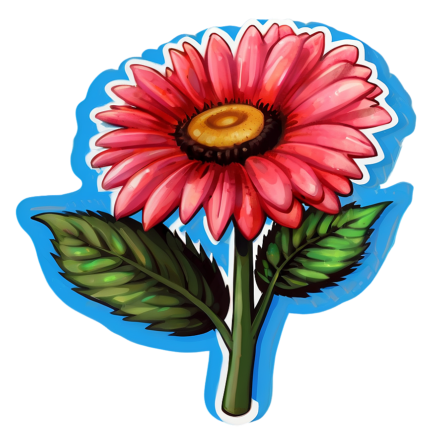 Indie Flower Sticker Png 06252024 PNG Image