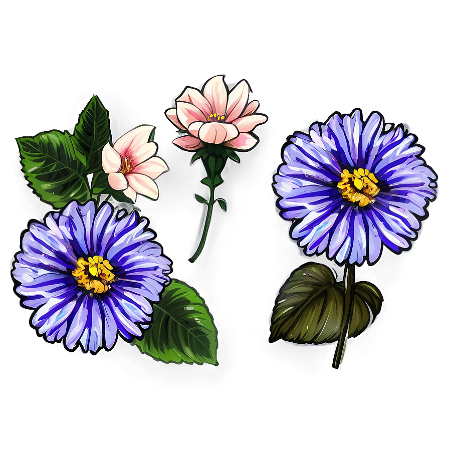 Indie Flower Sticker Png Lrs11 PNG Image