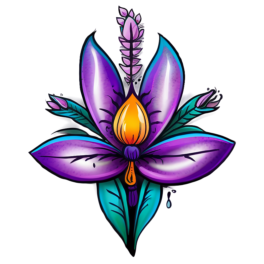 Indie Flower Tattoo Flash Png 83 PNG Image