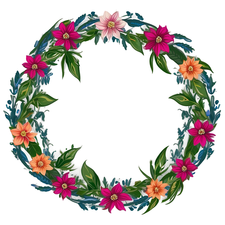 Indie Flower Wreath Png 6 PNG Image