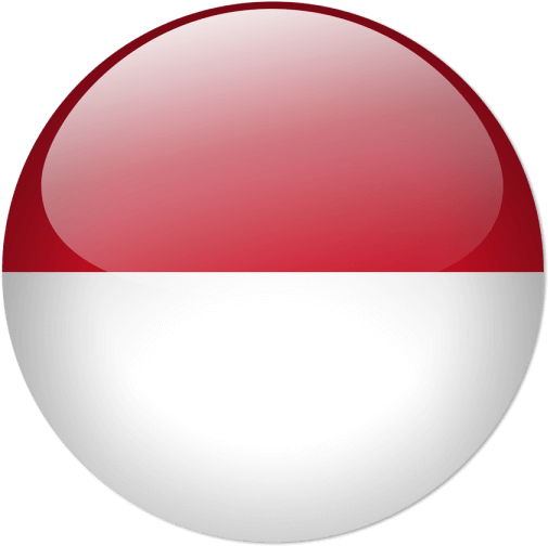 Indonesian Flag Sphere Rendering PNG Image