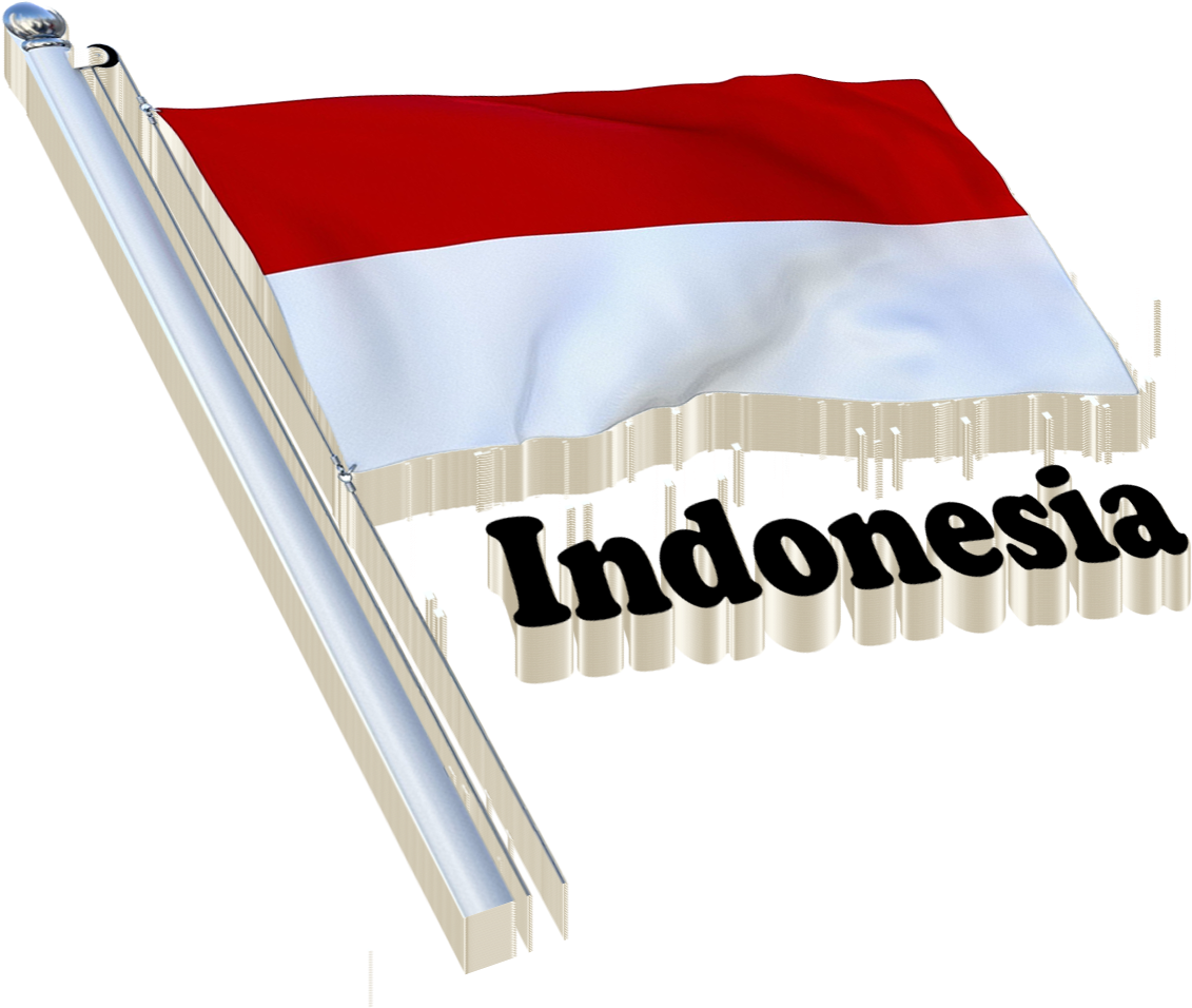 Indonesian Flag Waving PNG Image