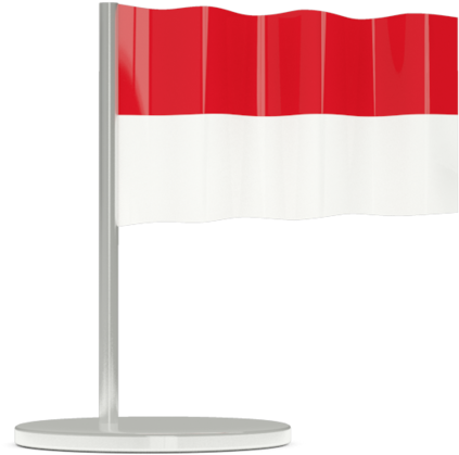 Indonesian Flagon Pole PNG Image