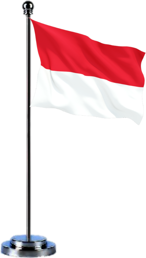 Indonesian Flagon Pole PNG Image