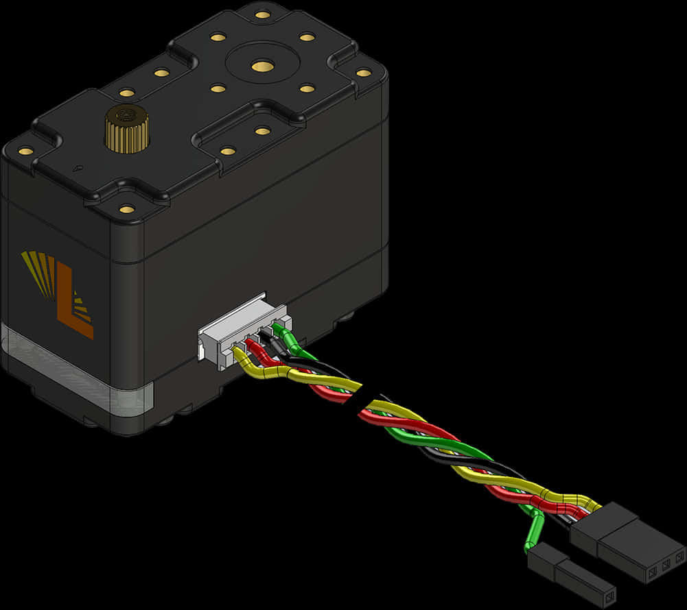 Industrial Battery Connector3 D Rendering PNG Image