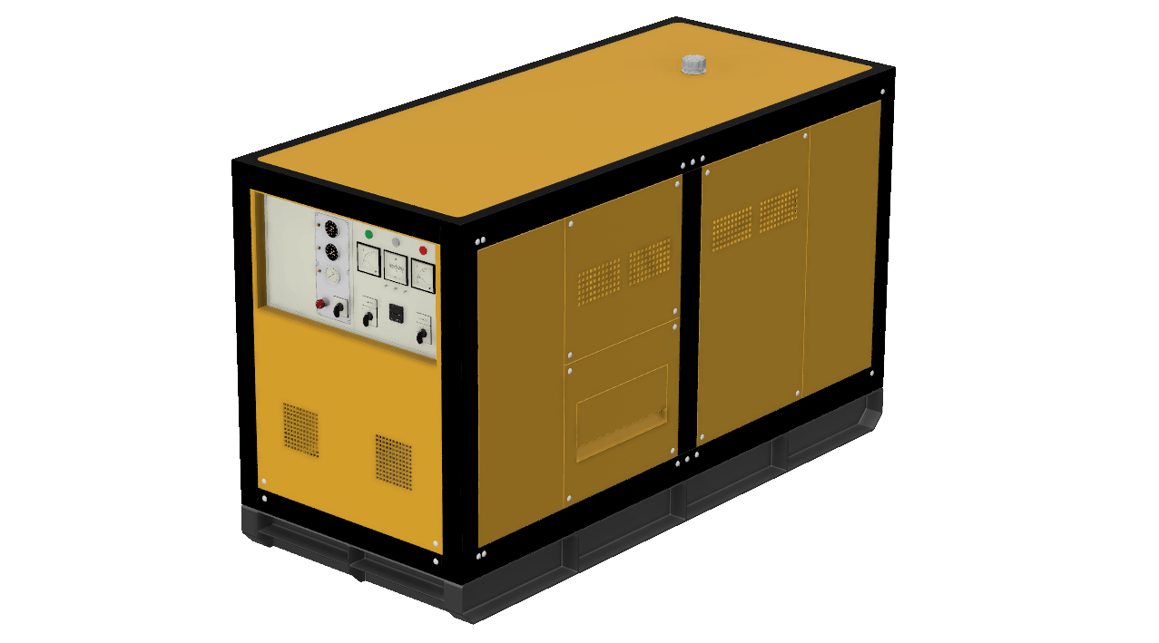 Industrial Diesel Generator Unit PNG Image