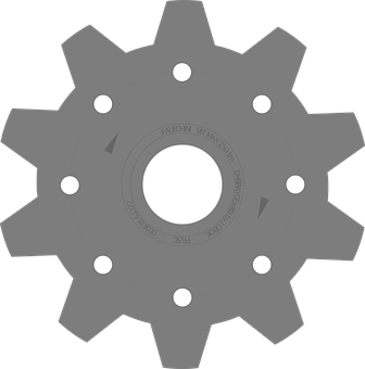 Industrial Gear Graphic PNG Image