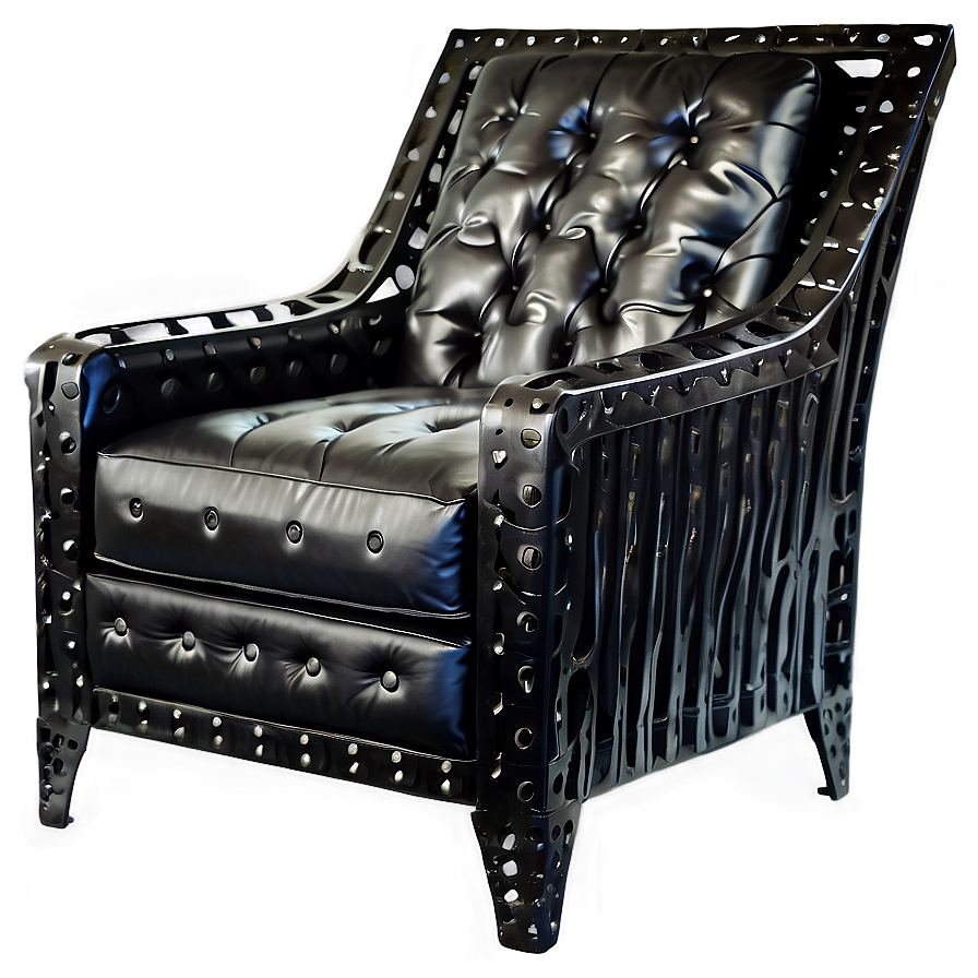 Industrial Iron Armchair Png 37 PNG Image