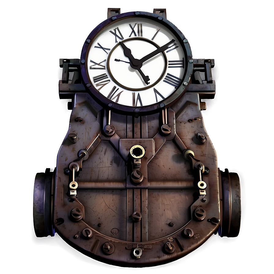 Industrial Large Clock Png 04292024 PNG Image