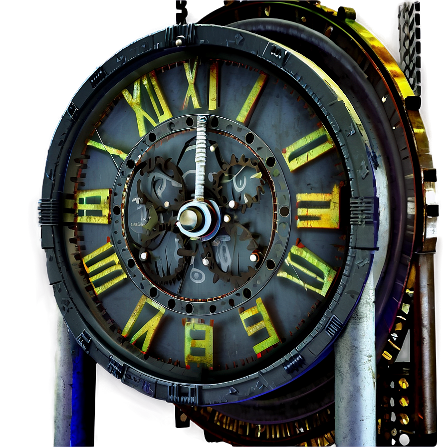 Industrial Large Clock Png 63 PNG Image