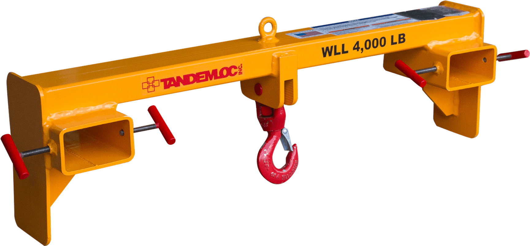 Industrial Lifting Beamwith Hook PNG Image