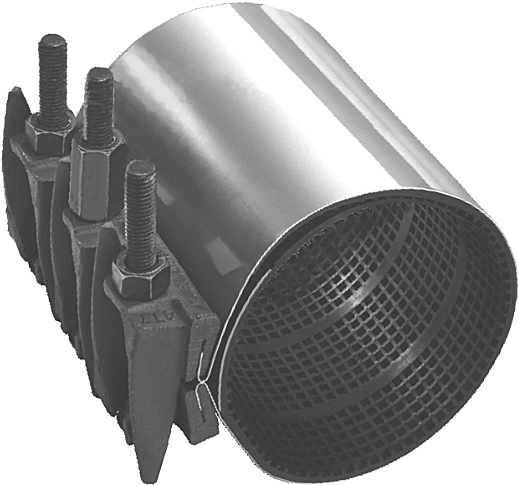 Industrial Metal Pipewith Flangeand Bolts PNG Image