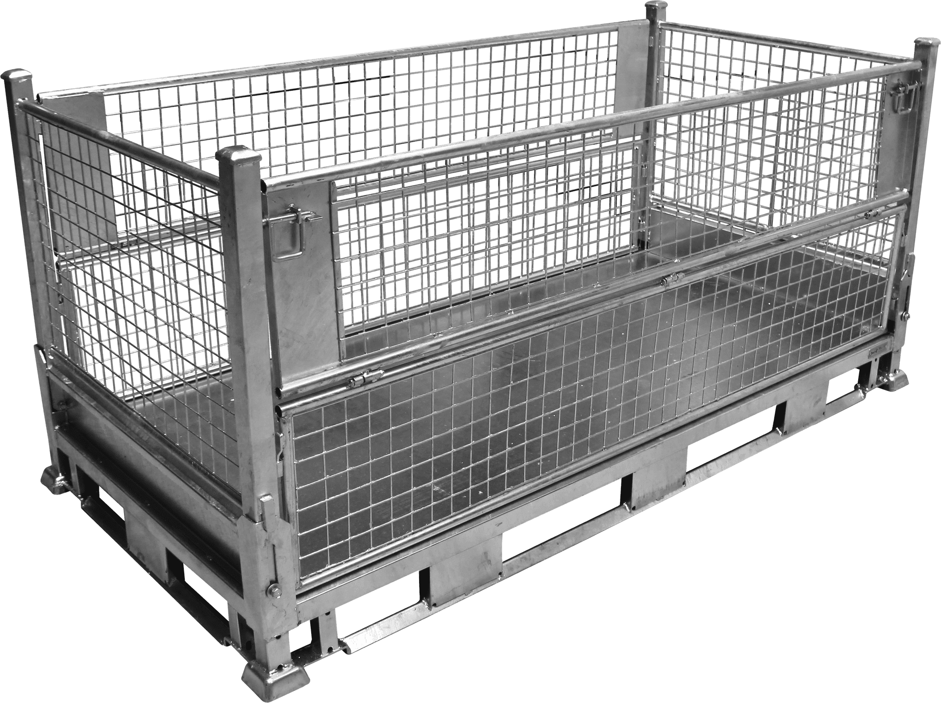 Industrial Metal Storage Cage PNG Image