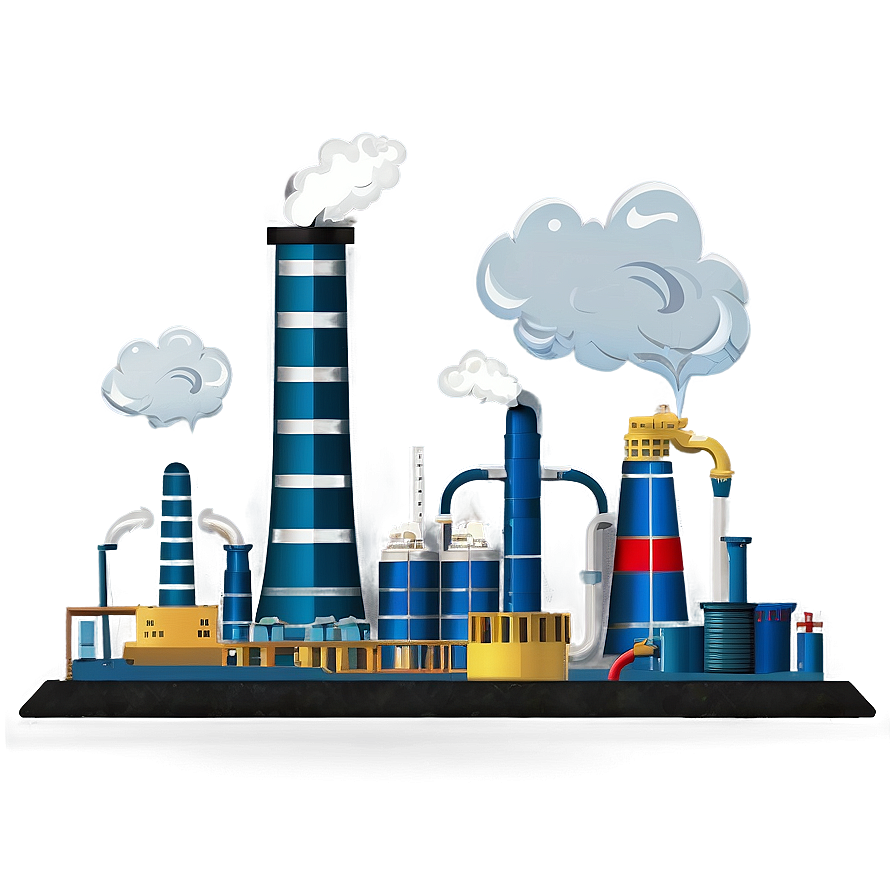 Industrial Pollution Scene Png Aci PNG Image