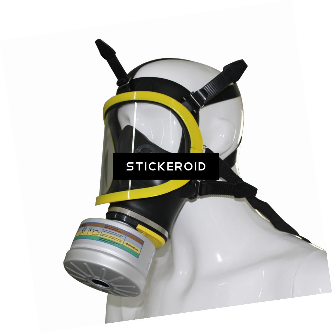 Industrial Respirator Mask Mannequin PNG Image