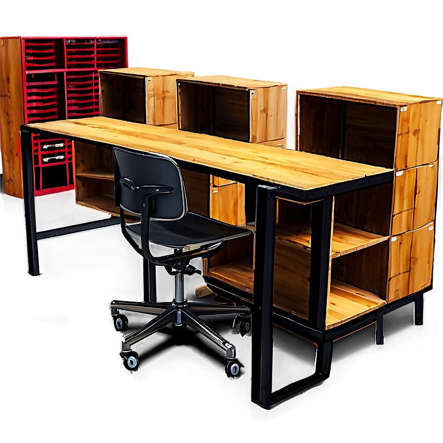 Industrial Style Office Table Png Fpa PNG Image