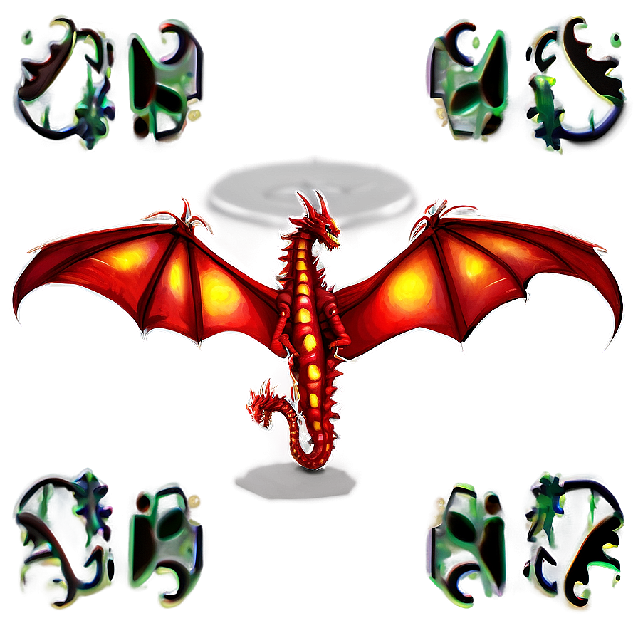 Inferno Dragon Wings Illustration Png Vcu77 PNG Image