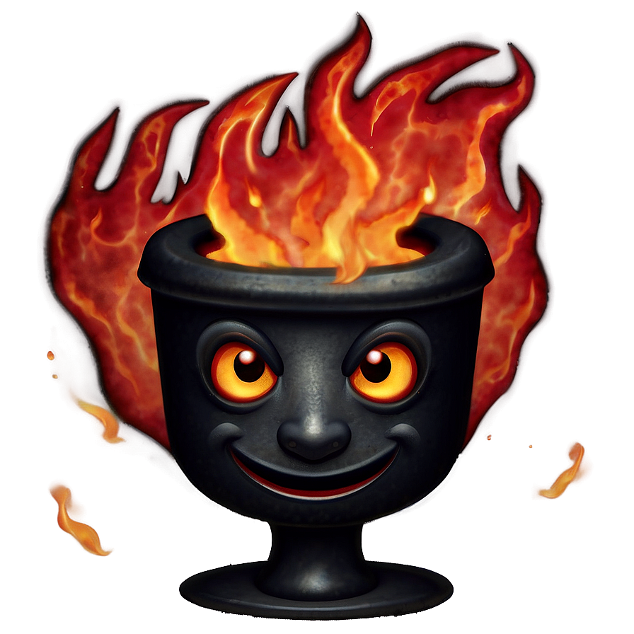 Inferno Fire Emoji Representation Png Out PNG Image