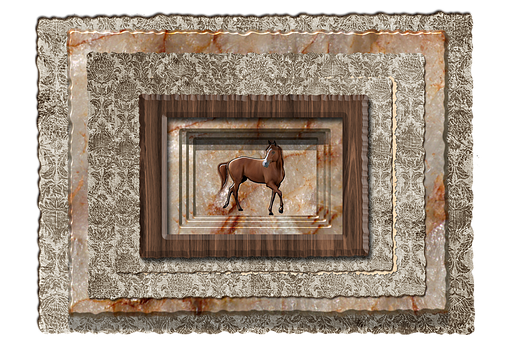 Infinite Horse Frame Illusion PNG Image