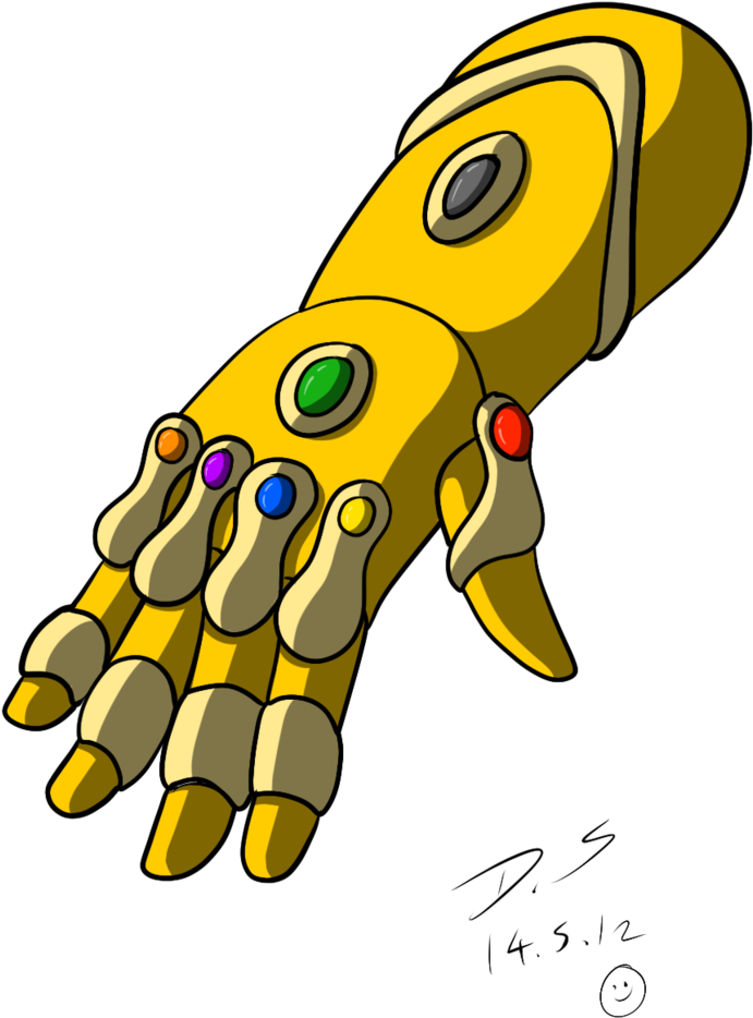 Infinity Gauntlet Drawing PNG Image