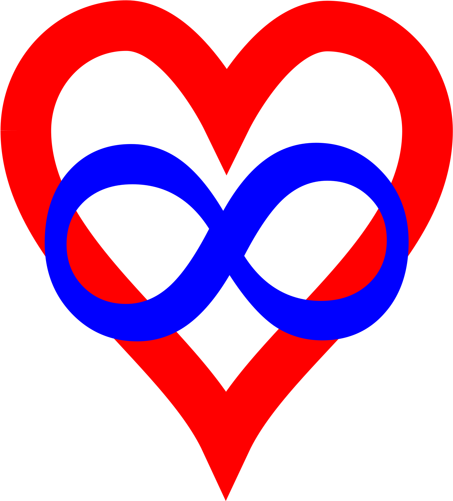 Infinity Heart Combination Graphic PNG Image