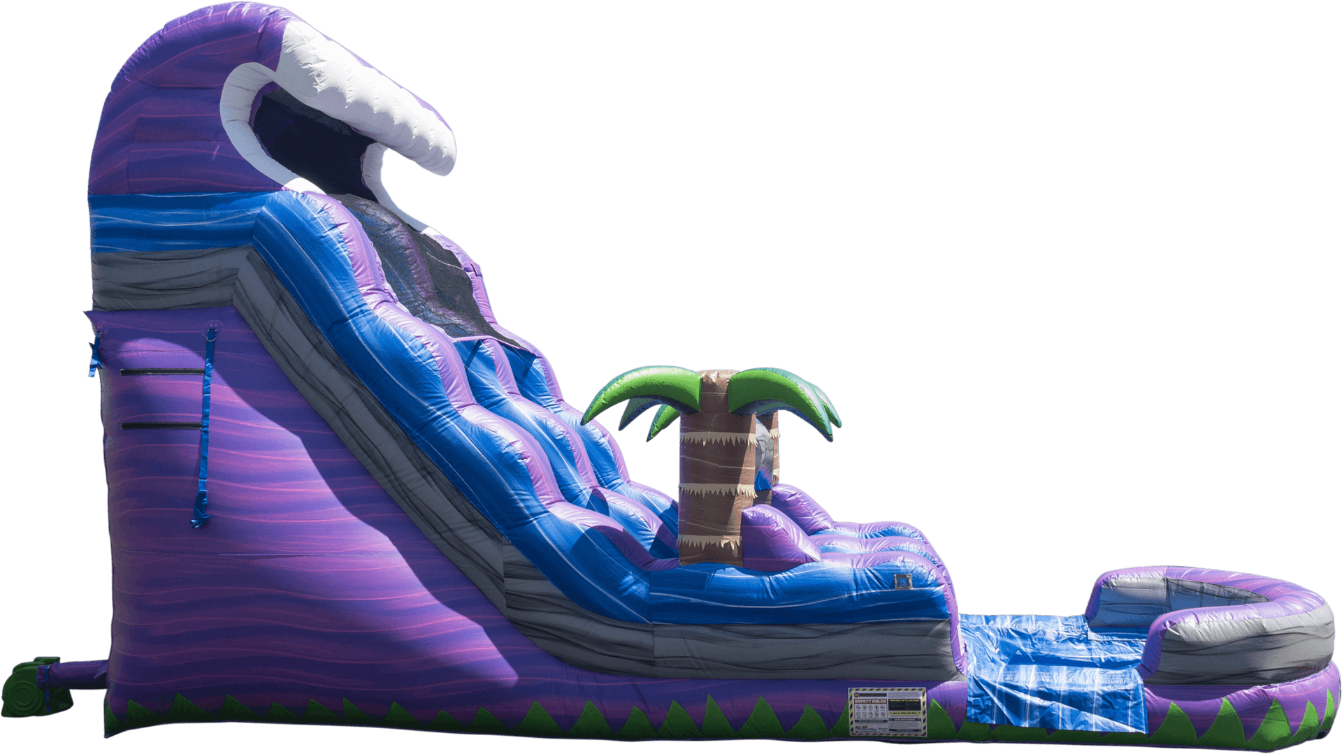 Inflatable Water Slide With Pool PNG Image