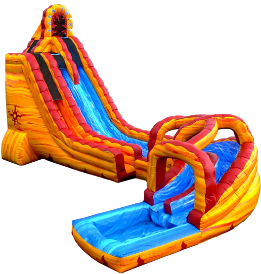 Inflatable Water Slideand Pool PNG Image