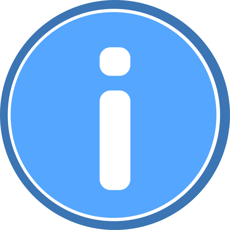 Information Symbol Blue Circle PNG Image