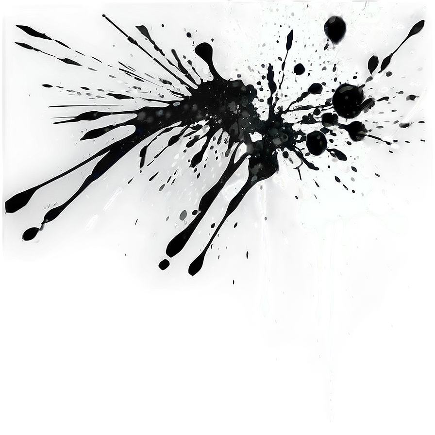 Ink Black Splatter Design Png Qas69 PNG Image