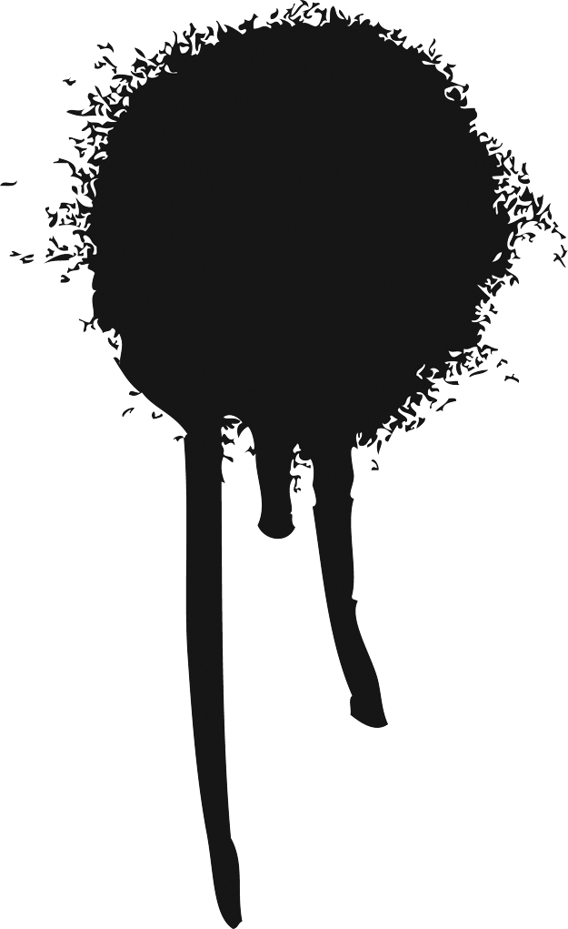 Ink Splatter Silhouette Graphic PNG Image