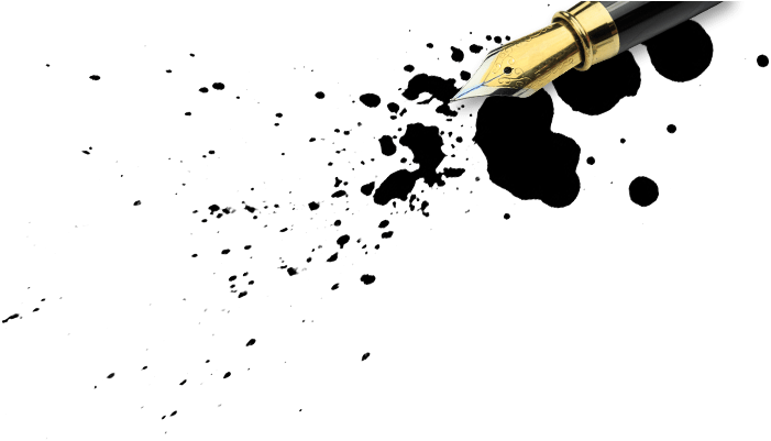 Ink Splatterfrom Fountain Pen PNG Image