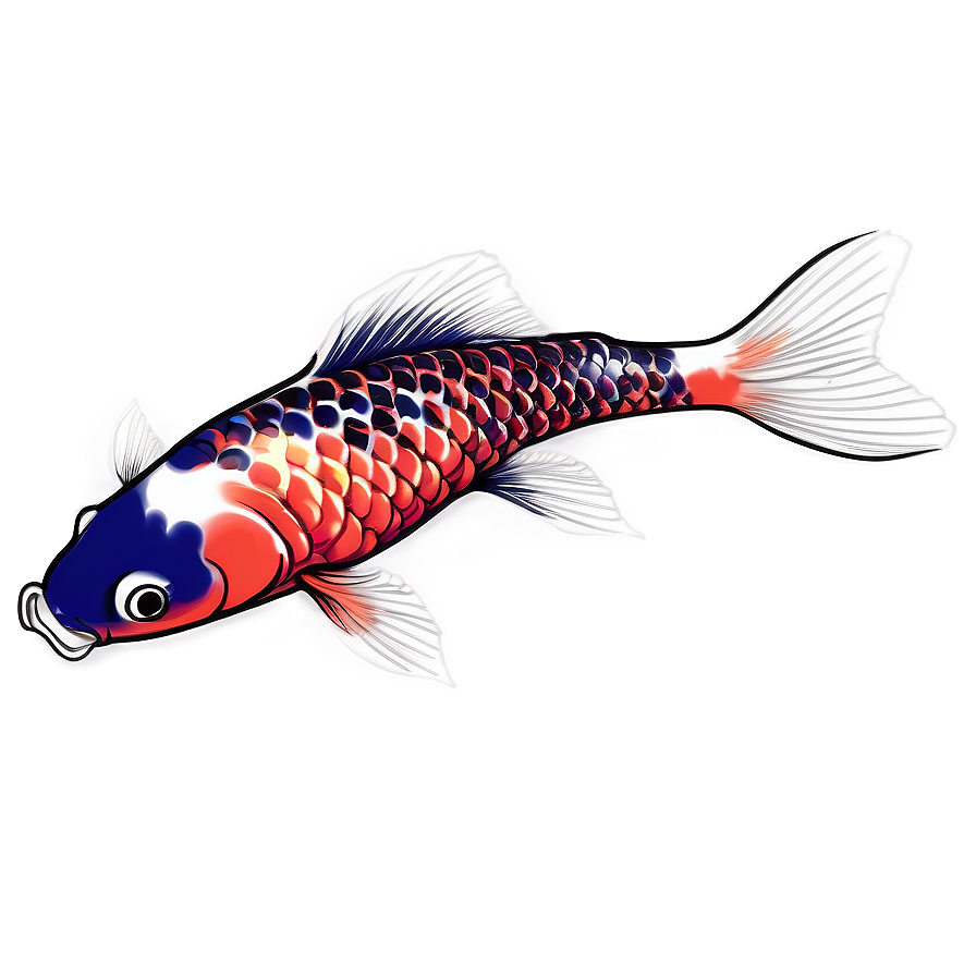 Ink Style Koi Sketch Png 81 PNG Image