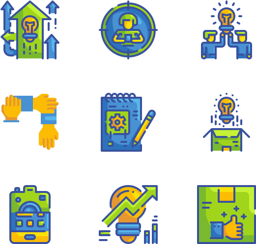 Innovation Concept Icons Set PNG Image