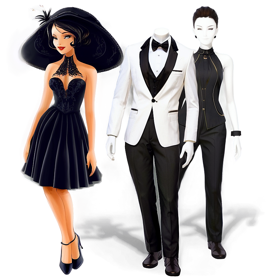 Innovative Tuxedo Designs Png Atq93 PNG Image