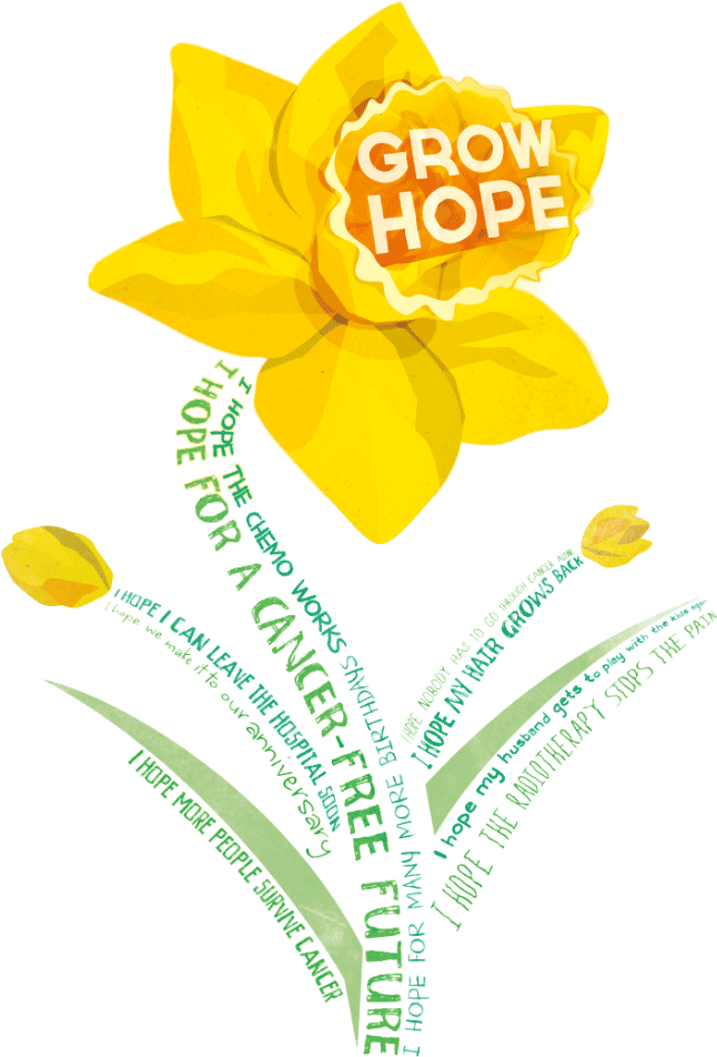 Inspirational Daffodil Grow Hope Illustration PNG Image